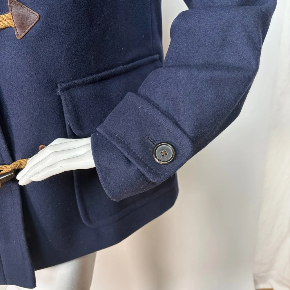 J. Crew Melton Wool Toggle Button Coat Navy - Picture 5 of 8
